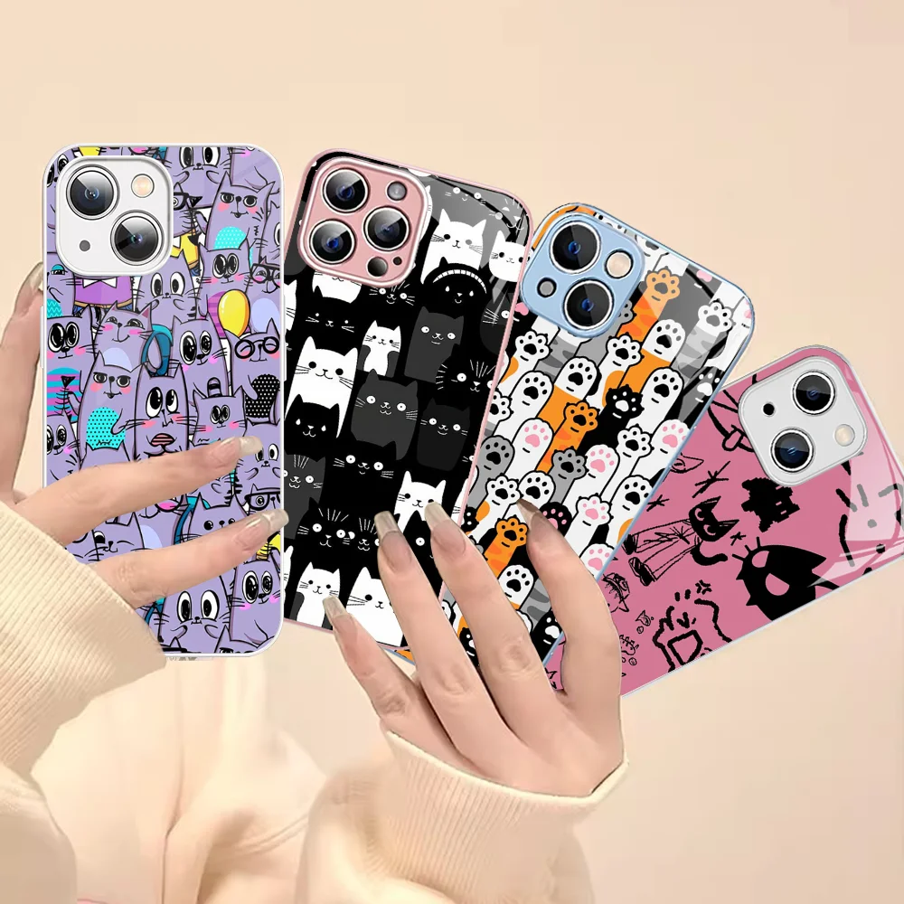 Doodle Angry Cat Phone Case For IPhone 14 13 12 Mini 11 Pro XS Max X XR 14 Plus Tempered Glass Cover
Doodle Angry Cat Phone Case For IPhone 14 13 12 Mini 11 Pro XS Max X XR 14 Plus Tempered Glass Cover