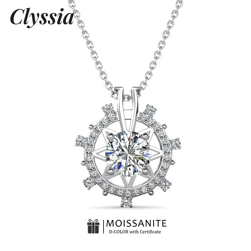 CLYSSIA 925 Sterling Silver 1ct Moissanite Boat Pendant Necklace for Women 18k White Gold Plated Jewelry with GRA Certificate
CLYSSIA 925 Sterling Silver 1ct Moissanite Boat Pendant Necklace for Women 18k White Gold Plated Jewelry with GRA Certificate