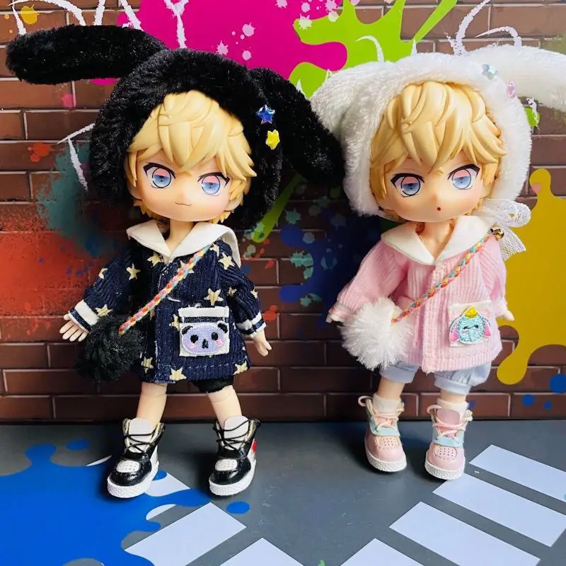 Ob11 doll suit is suitable for men and women in 1/12 size new cartoon coat + rabbit hat + shorts + accessories hanging 4 pieces
Ob11 doll suit is suitable for men and women in 1/12 size new cartoon coat + rabbit hat + shorts + accessories hanging 4 pieces