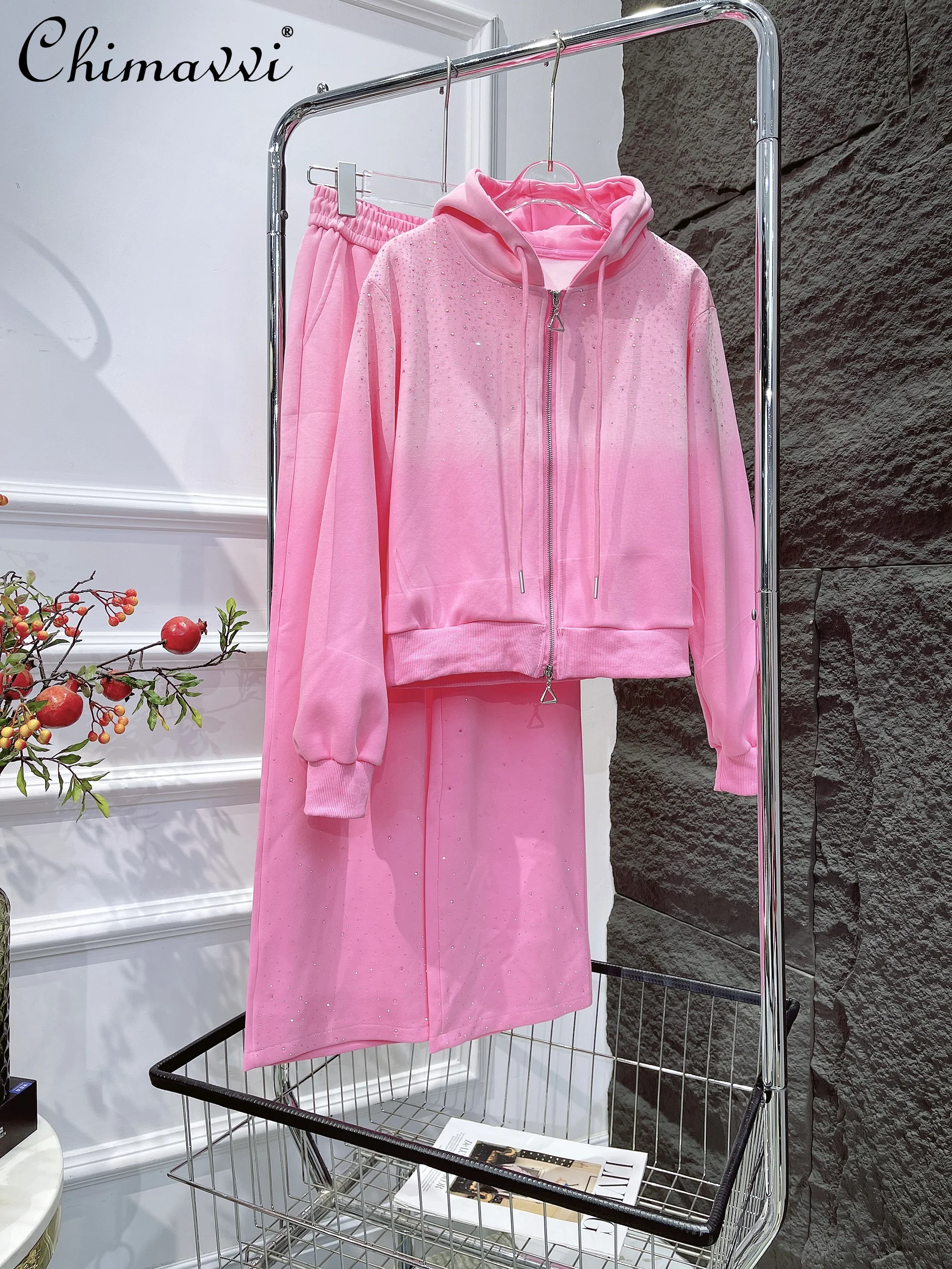 Heavy Hot Drilling Distressed Gradient Girl Long Sleeve Hooded Coat Straight-Leg Pants Casual Two-Piece Sets Women's Outfits
Heavy Hot Drilling Distressed Gradient Girl Long Sleeve Hooded Coat Straight-Leg Pants Casual Two-Piece Sets Women's Outfits