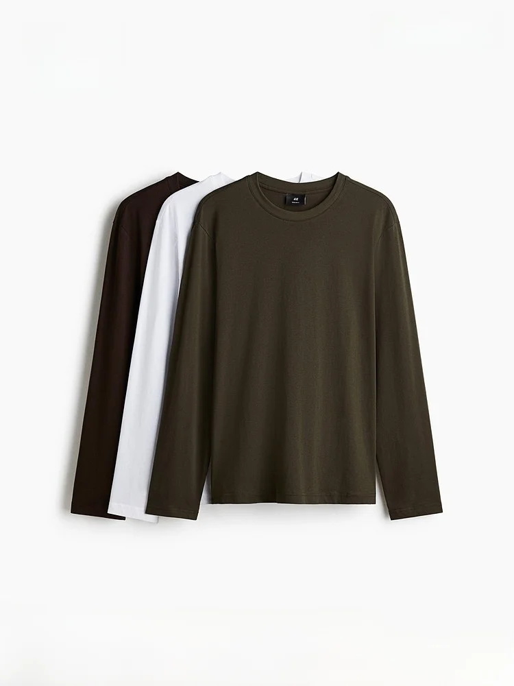 Мужские футболки H&M, 3 шт., стандартный крой, из хлопковой ткани, базовый слой, повседневные, с длинным рукавом, 100% хлопок, для ежедневной носки
Мужские футболки H&M, 3 шт., стандартный крой, из хлопковой ткани, базовый слой, повседневные, с длинным рукавом, 100% хлопок, для ежедневной носки