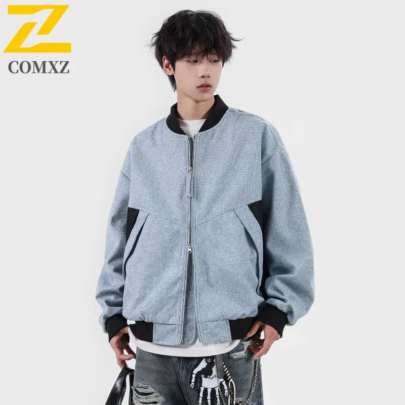 COMXZ Premium Baseball Jacket Men New Trendy Casual Splicing Workwear Coat Classics Camping Comfort Lightweight Outerwear
COMXZ Premium Baseball Jacket Men New Trendy Casual Splicing Workwear Coat Classics Camping Comfort Lightweight Outerwear