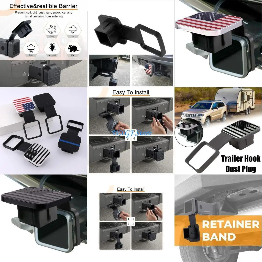 37JE Car Plug Cover Trailer Hook Dustproof Plug Square Protective Cover For 2'' Hitch
37JE Car Plug Cover Trailer Hook Dustproof Plug Square Protective Cover For 2'' Hitch