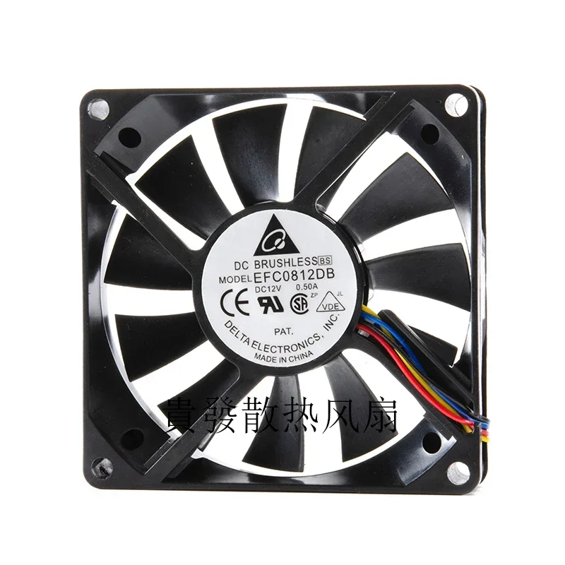 Delta efc0812db 8015 12V 0.50a PWM speed regulating CPU large air volume cooling fan
Delta efc0812db 8015 12V 0.50a PWM speed regulating CPU large air volume cooling fan