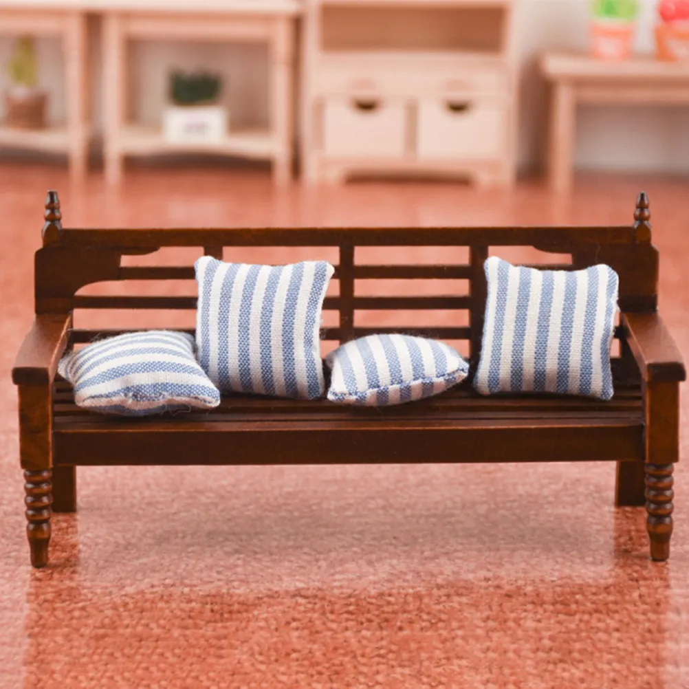1Set Miniature Wood Bench with Cushions for Dollhouse Mini Furniture Fairy Garden Accessories Realistic Design Smooth Surface
1Set Miniature Wood Bench with Cushions for Dollhouse Mini Furniture Fairy Garden Accessories Realistic Design Smooth Surface