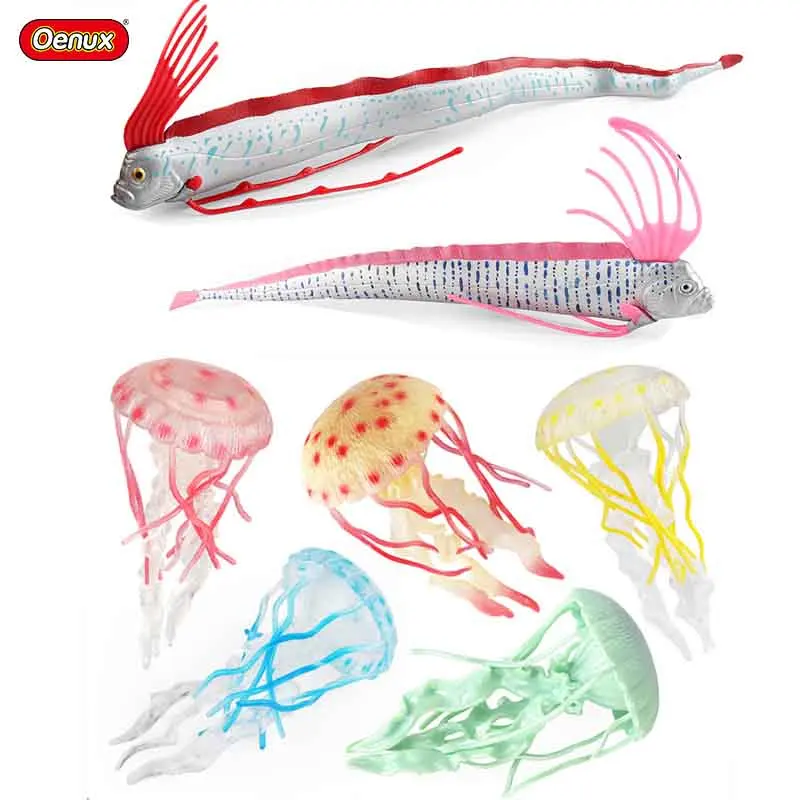 Oenux Realistic Marine Animal Model Oarfish Jellyfish Figurine Simulation Sea Creature Statue for Aquarium Decor Home Display
Oenux Realistic Marine Animal Model Oarfish Jellyfish Figurine Simulation Sea Creature Statue for Aquarium Decor Home Display