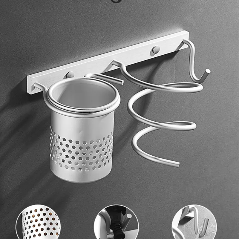 Золотой держатель для фена, алюминиевая настенная полка для ванной комнаты, полка для фена с корзиной, полки для ванной комнаты, аксессуары для ванной комнаты 
Золотой держатель для фена, алюминиевая настенная полка для ванной комнаты, полка для фена с корзиной, полки для ванной комнаты, аксессуары для ванной комнаты