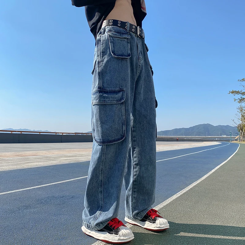 Retro American Design Pocket Denim Jeans Men's High Street Straight Leg Wide Leg Workwear Trendy INS Autumn Casual Jeans
Retro American Design Pocket Denim Jeans Men's High Street Straight Leg Wide Leg Workwear Trendy INS Autumn Casual Jeans