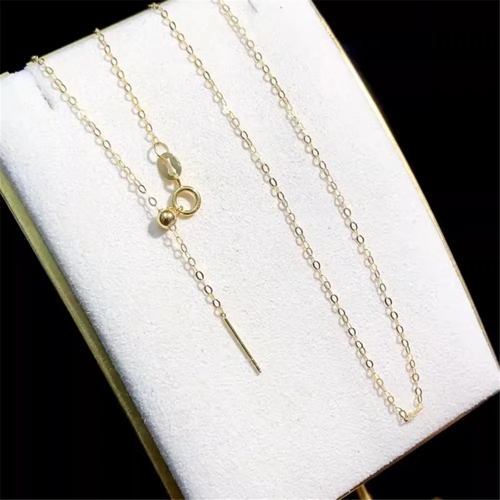 DIY Pearl Accessories G18K Gold Needle Adjustment Chain Au750 Gold Fine O-shaped Link Road Connection Chain Cross Chain G327
DIY Pearl Accessories G18K Gold Needle Adjustment Chain Au750 Gold Fine O-shaped Link Road Connection Chain Cross Chain G327