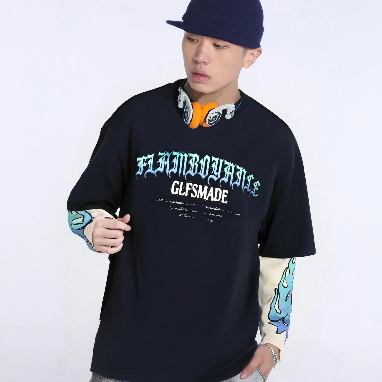 Тренд в американском стиле 2025 года, лоскутная двухслойная рубашка с длинными рукавами и буквенным принтом, свободная футболка с длинными рукавами
Тренд в американском стиле 2025 года, лоскутная двухслойная рубашка с длинными рукавами и буквенным принтом, свободная футболка с длинными рукавами