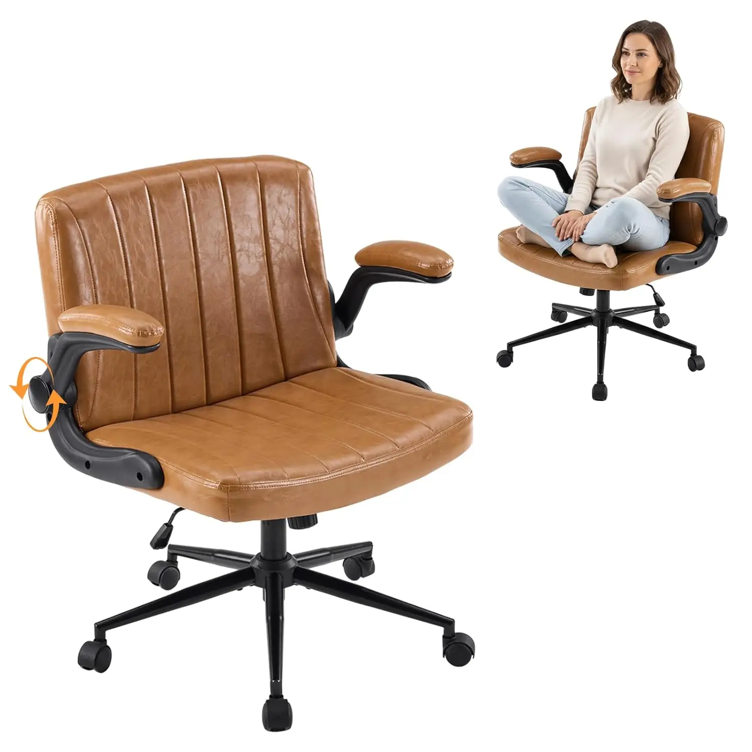 Офисное кресло Extra Wide Criss Cross с регулируемыми откидными подлокотниками, колесами, из искусственной кожи PU, индивидуальная настройка цвета
Офисное кресло Extra Wide Criss Cross с регулируемыми откидными подлокотниками, колесами, из искусственной кожи PU, индивидуальная настройка цвета