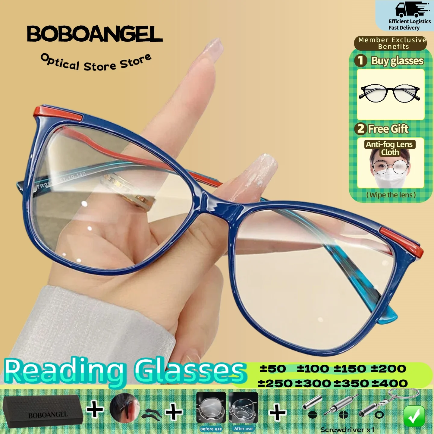 BOBOANGEL Women Anti Blue Light Simple Geometric Cat Eye Progressive Prescription Glasses Myopia Protection Optical Eyeglasses
BOBOANGEL Women Anti Blue Light Simple Geometric Cat Eye Progressive Prescription Glasses Myopia Protection Optical Eyeglasses