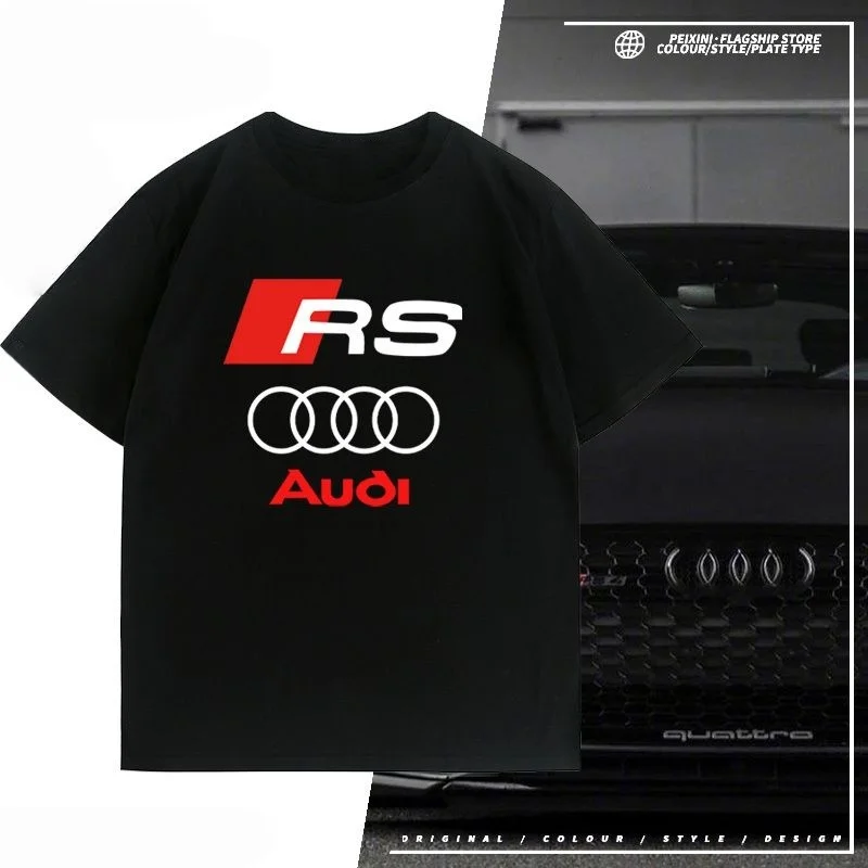 Audi 4S Store Overalls, Car Logo Printing, Summer Shoulder-down Short Sleeves, Loose Casual Men's and Women's Couples Tops
Audi 4S Store Overalls, Car Logo Printing, Summer Shoulder-down Short Sleeves, Loose Casual Men's and Women's Couples Tops