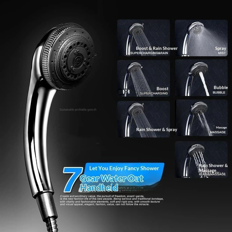 ●Adjustable Shower Head Easy To Use Stainless Steel Multifunction Bathroom Fixture 7 Modes Bathroom Accessories Home
●Adjustable Shower Head Easy To Use Stainless Steel Multifunction Bathroom Fixture 7 Modes Bathroom Accessories Home