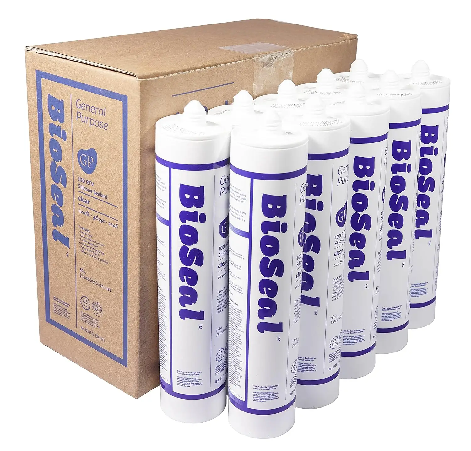 Clear Waterproof Silicone Sealant, Low Odor & Won't Yellow, 10oz Cartridge (Pack of 10)
Clear Waterproof Silicone Sealant, Low Odor & Won't Yellow, 10oz Cartridge (Pack of 10)