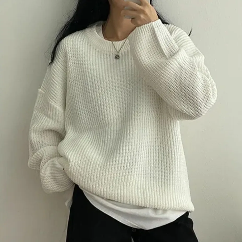 Новинка 2026: Женский свободный вязаный свитер в корейском стиле, однотонный, базовый, с длинным рукавом, круглым вырезом, для весенне-осеннего сезона
Новинка 2026: Женский свободный вязаный свитер в корейском стиле, однотонный, базовый, с длинным рукавом, круглым вырезом, для весенне-осеннего сезона