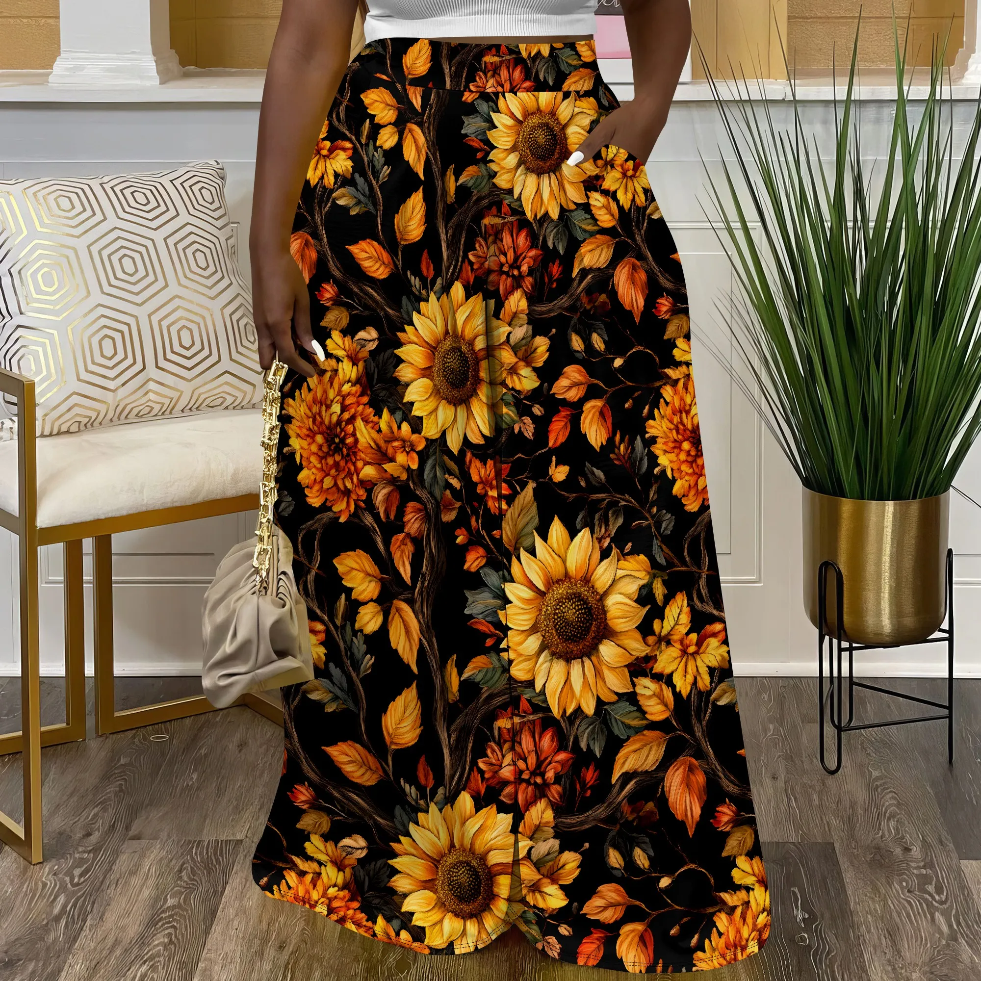 Women Casual High Waist Wide Leg Pants Summer Floral Solid Long Palazzo Pants Lounge Beach Trousers with Pocket
Women Casual High Waist Wide Leg Pants Summer Floral Solid Long Palazzo Pants Lounge Beach Trousers with Pocket