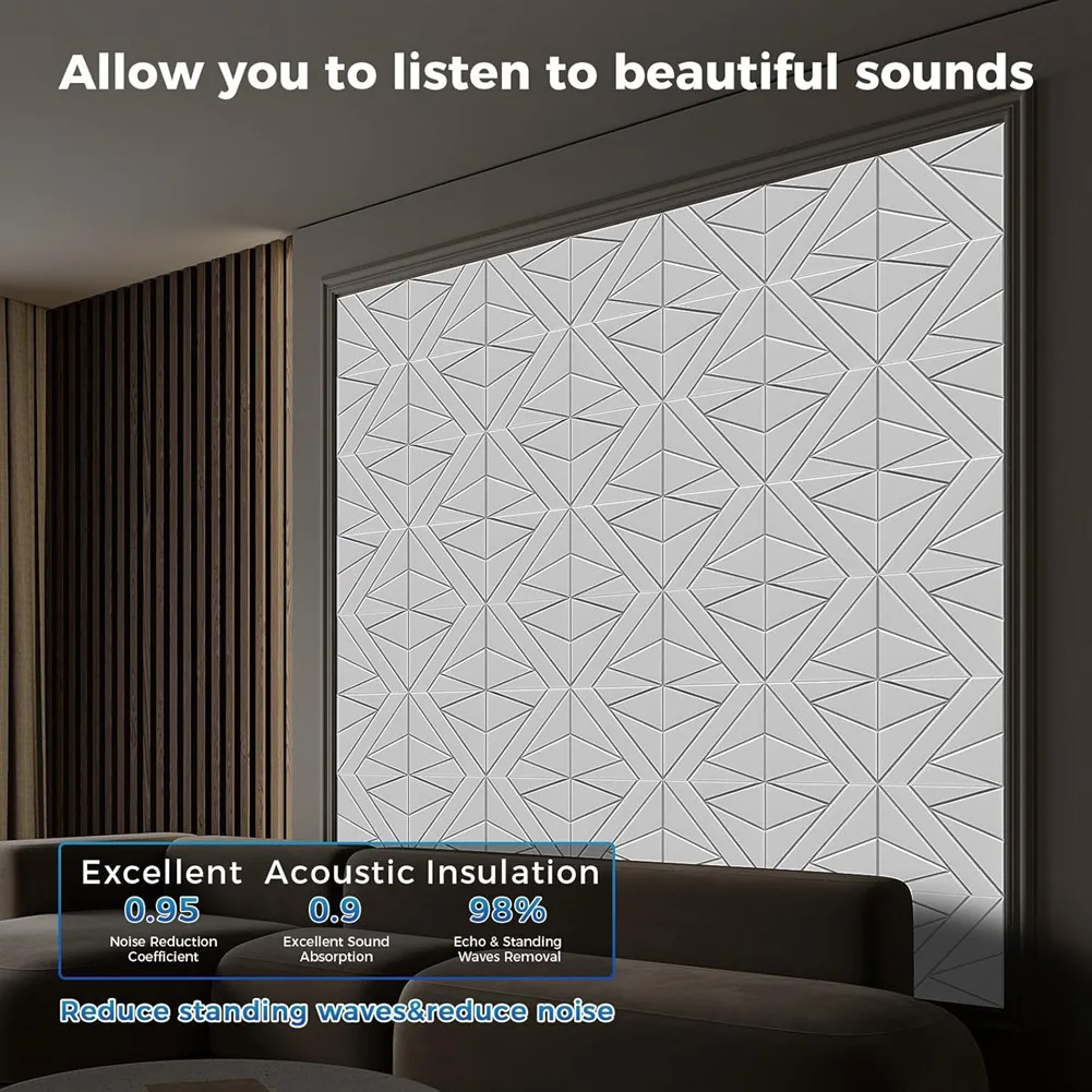 M49K_8 Pack Soundproof Wall Panels for Home Studio Office Decor White 
M49K_8 Pack Soundproof Wall Panels for Home Studio Office Decor White
