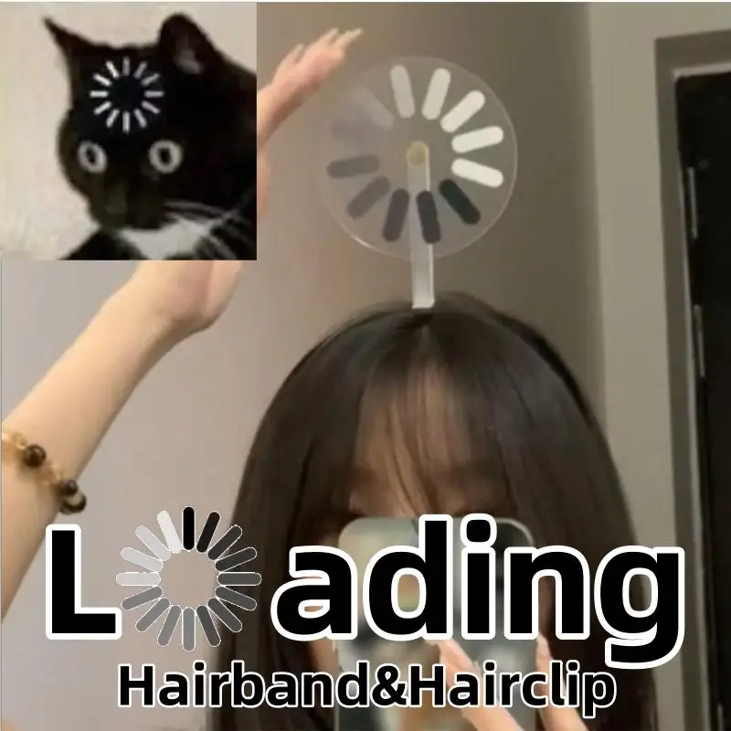 Rotatable Loading Parody Hair Clip Cute No Signal Loading Fun Headband Unique Downtime Brain Hairpin Friend's Gifts
Rotatable Loading Parody Hair Clip Cute No Signal Loading Fun Headband Unique Downtime Brain Hairpin Friend's Gifts