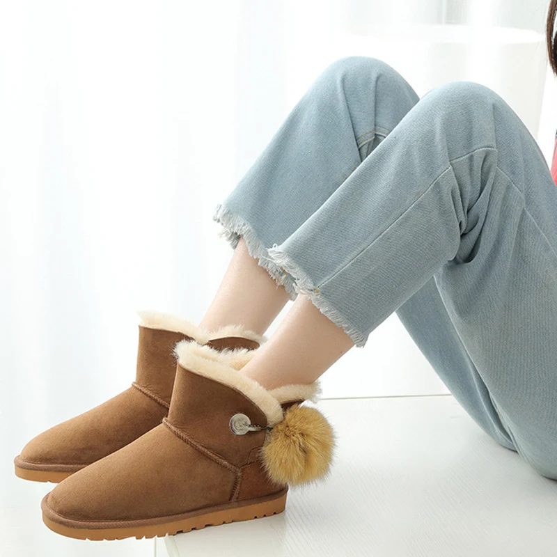 Genuine Sheepskin Natural Sheepskin Women's Winter Classic Woman Snow Boots Ankle Women Boots Women Shoes Thermal Shoes
Genuine Sheepskin Natural Sheepskin Women's Winter Classic Woman Snow Boots Ankle Women Boots Women Shoes Thermal Shoes