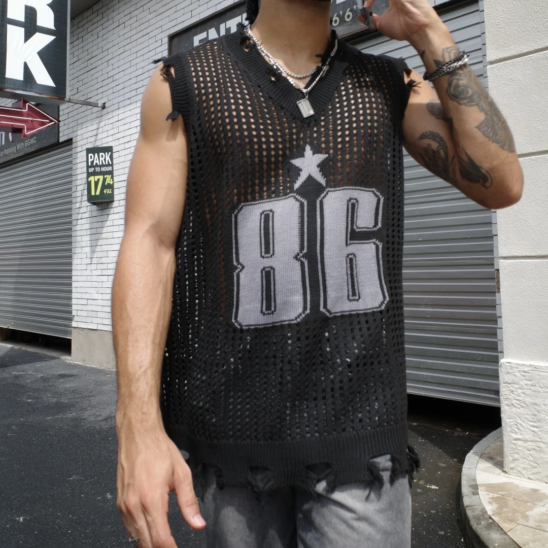Slavinson Men's Vest Summer Fashion Knitted Letter Pattern Mesh Sleeveless Vest Casual Breathable Knit Soft Vest Top Men US Size 
Slavinson Men's Vest Summer Fashion Knitted Letter Pattern Mesh Sleeveless Vest Casual Breathable Knit Soft Vest Top Men US Size