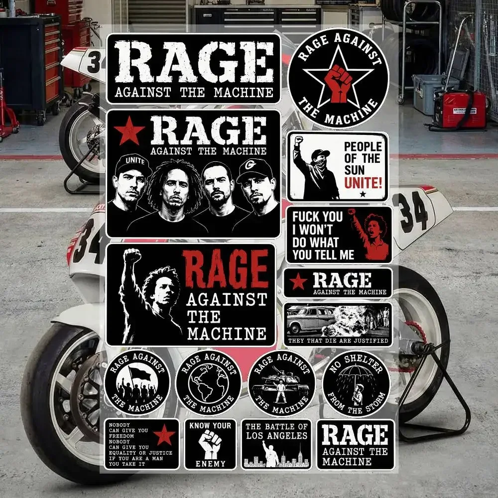 Rage Against The M-achine Stickers Waterproof Vinyl Decals For Motorcycle Cars Bicycles Skateboards Laptop Phone Case
Rage Against The M-achine Stickers Waterproof Vinyl Decals For Motorcycle Cars Bicycles Skateboards Laptop Phone Case