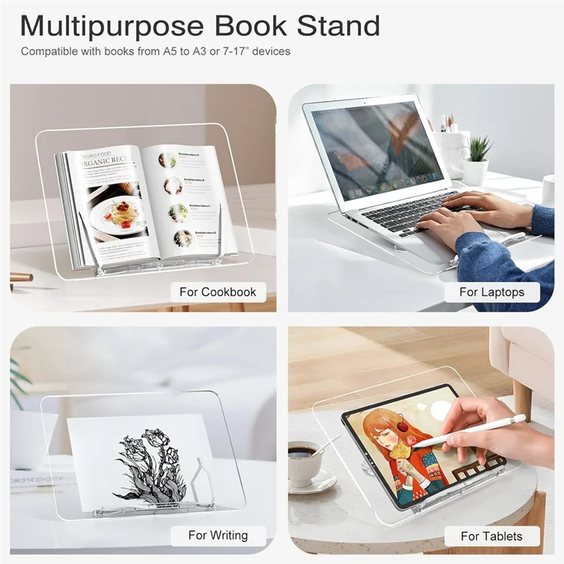 Acrylic Book Stand Angle Adjustable Book Display Stand Foldable Cookbook Stand Book Holder For Magazines
Acrylic Book Stand Angle Adjustable Book Display Stand Foldable Cookbook Stand Book Holder For Magazines