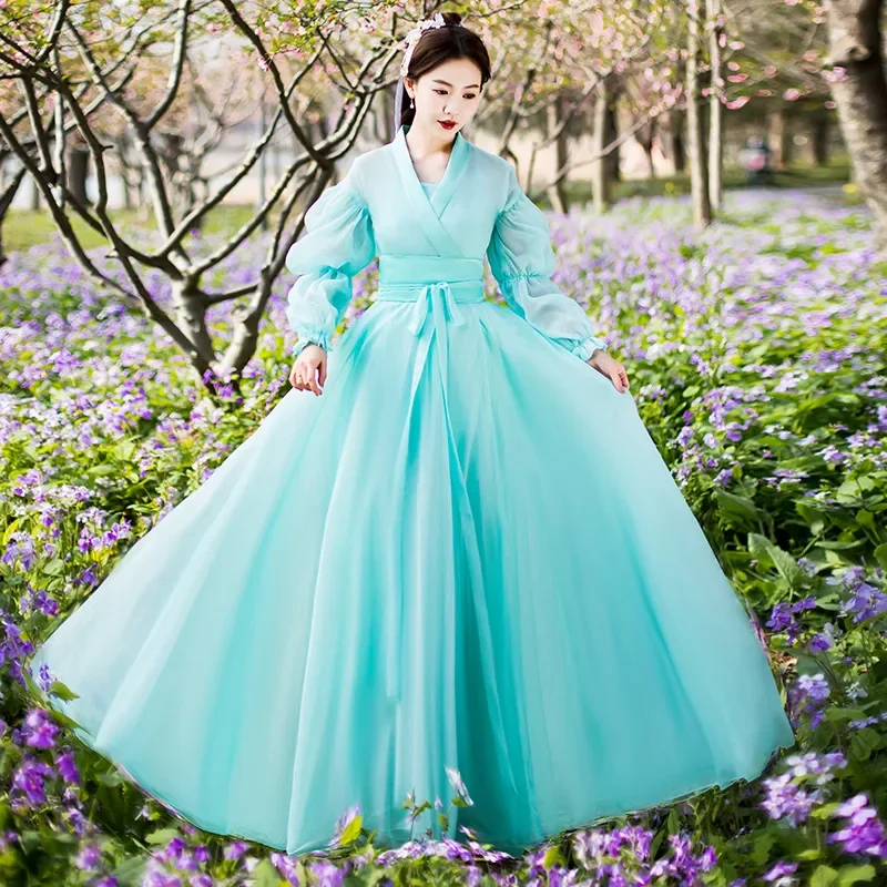 WATER Women Hanfu Traditional Folk Oriental Photography Xiaolongnv Ancient Costume Chinese Style Fairy Cross Collar Waist
WATER Women Hanfu Traditional Folk Oriental Photography Xiaolongnv Ancient Costume Chinese Style Fairy Cross Collar Waist