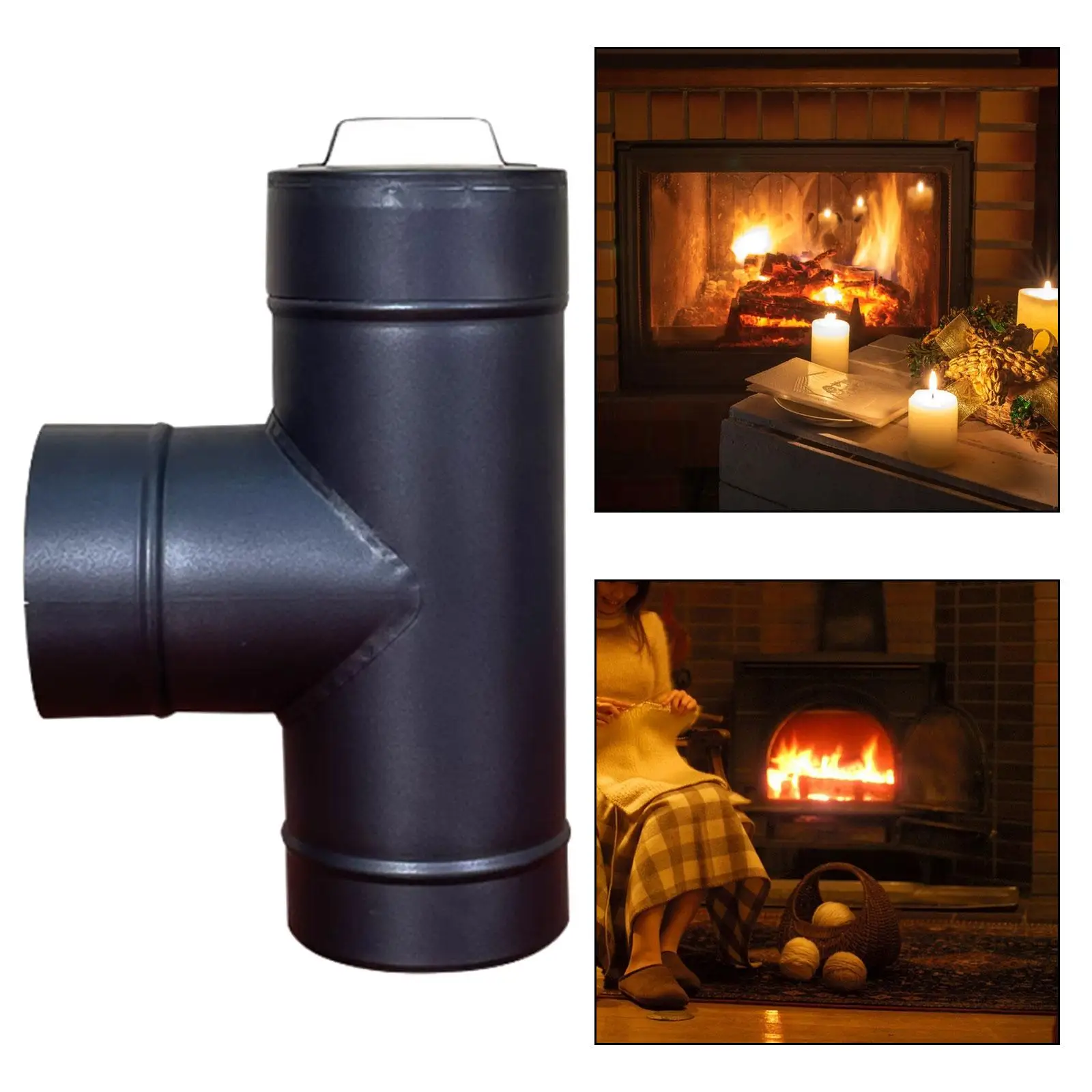 Stove Pipe for Hot Tent Stove Dia.150mm Fireplace Chimney Pipe Replacement Exhaust Pipe Tee for Outdoor Furnace Winter Heater
Stove Pipe for Hot Tent Stove Dia.150mm Fireplace Chimney Pipe Replacement Exhaust Pipe Tee for Outdoor Furnace Winter Heater