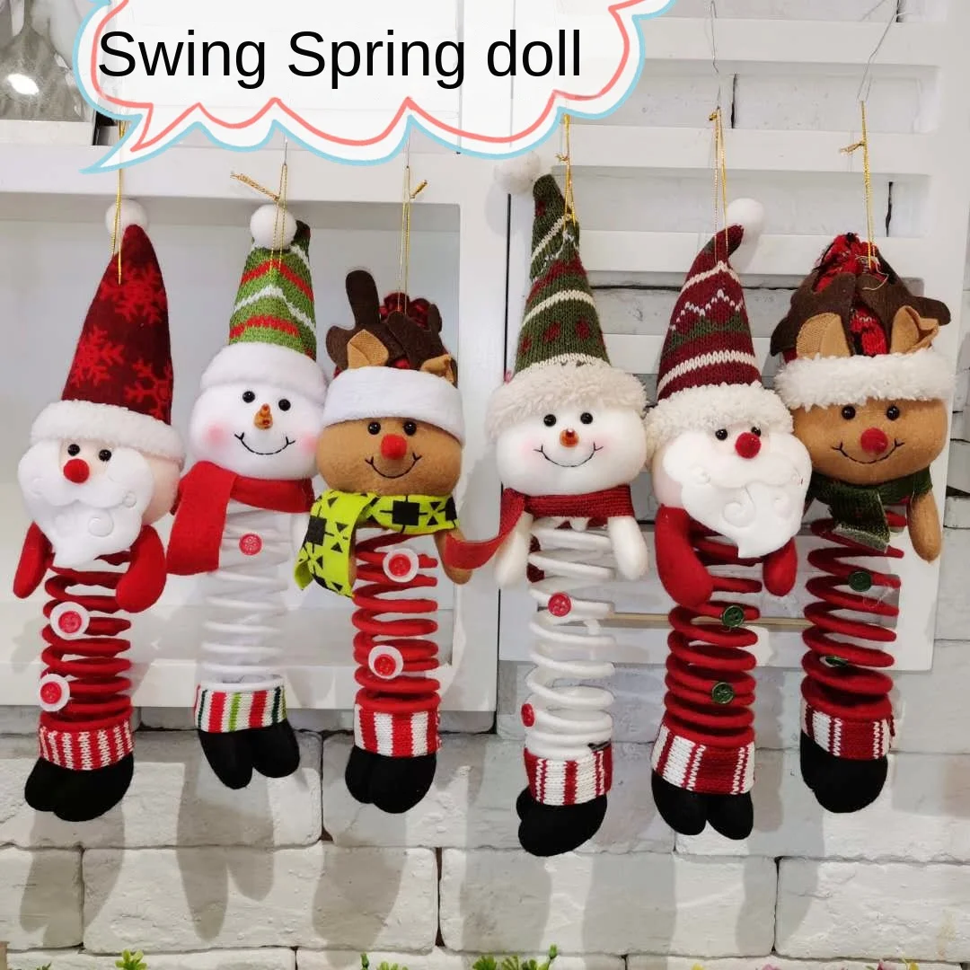 Santa Claus Christmas Doll Elk Christmas Ornaments Pendant Xmas Tree Decorative Poducts Swing Spring Feet Doll Gifts Toys
Santa Claus Christmas Doll Elk Christmas Ornaments Pendant Xmas Tree Decorative Poducts Swing Spring Feet Doll Gifts Toys