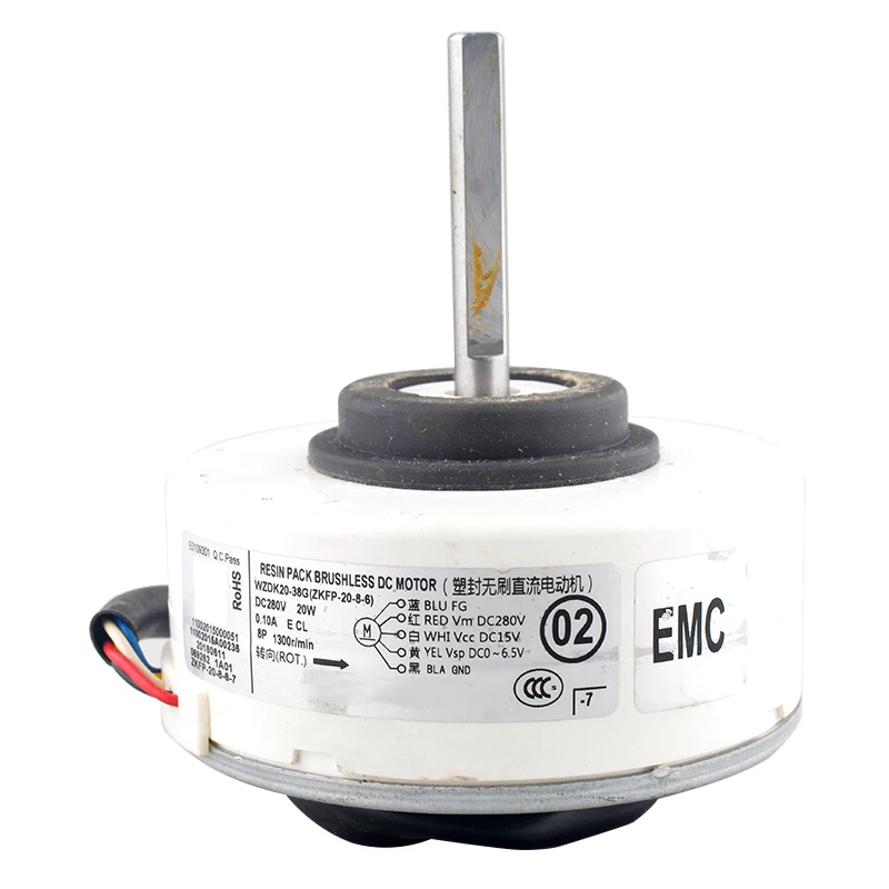 Brushless DC Fan Motor Replacement 20W WZDK20-38G/ZKFP-20-8-6 for AC Inverter HVAC Parts DC280V 1300/RPM
Brushless DC Fan Motor Replacement 20W WZDK20-38G/ZKFP-20-8-6 for AC Inverter HVAC Parts DC280V 1300/RPM