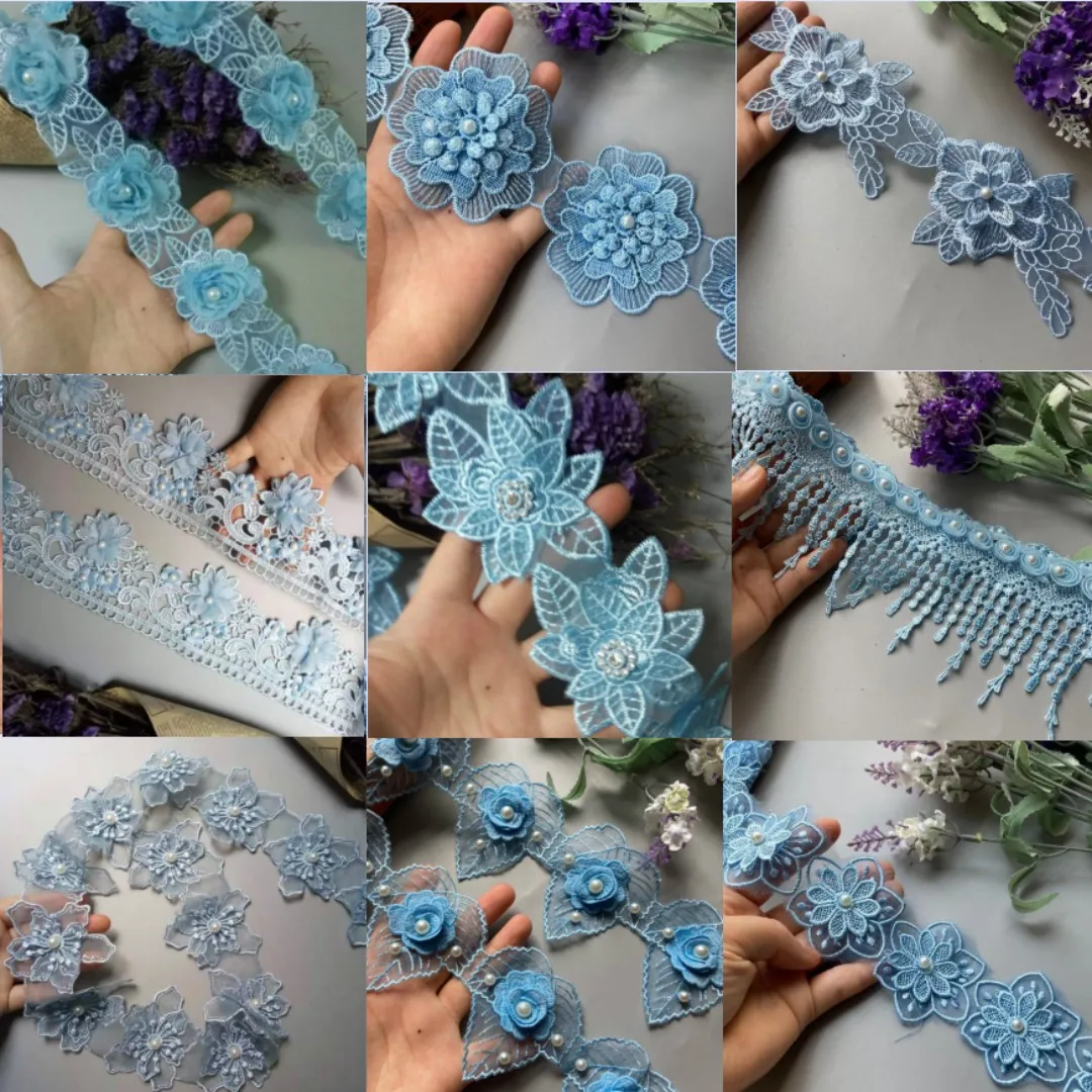 1 Yard Blue Pearl 3D Flower Tassel Lace Edge Trim Ribbon Fabric Embroidered Applique Sewing Craft Wedding Dress Clothes
1 Yard Blue Pearl 3D Flower Tassel Lace Edge Trim Ribbon Fabric Embroidered Applique Sewing Craft Wedding Dress Clothes