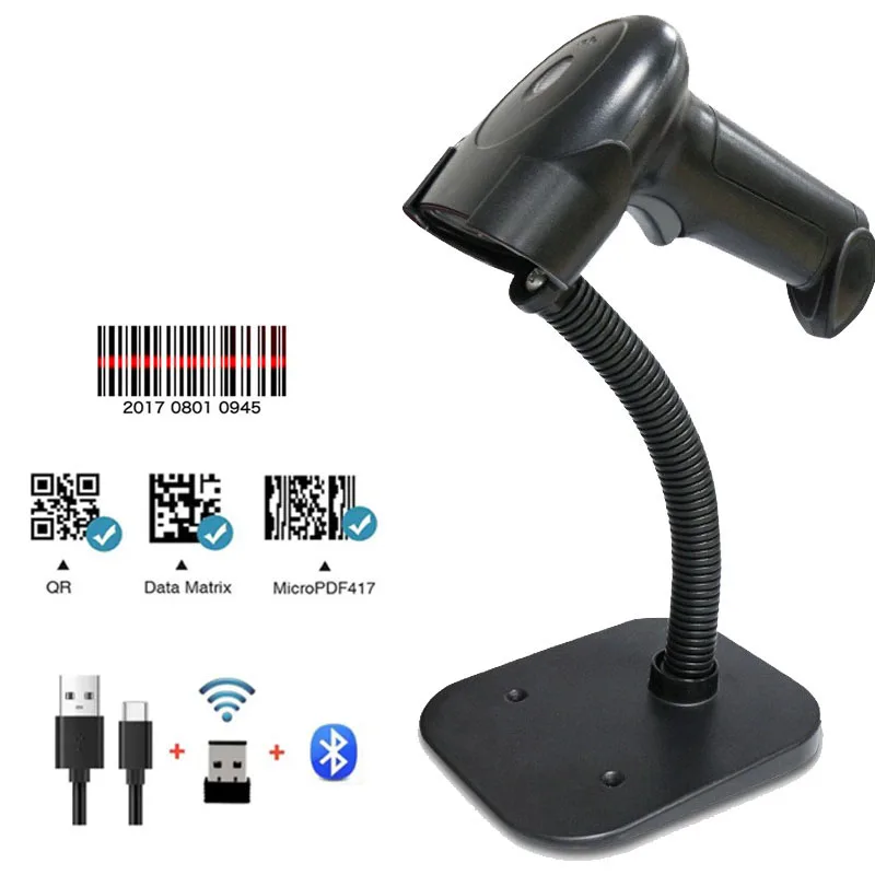 2D USB Laser Barcode Scanner Handheld Bar Code Readers Scanning Tools Devices For Store Supermarket Library Warehouse
2D USB Laser Barcode Scanner Handheld Bar Code Readers Scanning Tools Devices For Store Supermarket Library Warehouse