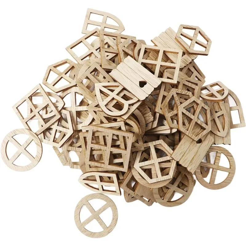 25pcs Wood Window Cutouts - Multipurpose Unfinished Wood Slices for DIY, Kids Crafts, and Home Decor Projects
25pcs Wood Window Cutouts - Multipurpose Unfinished Wood Slices for DIY, Kids Crafts, and Home Decor Projects