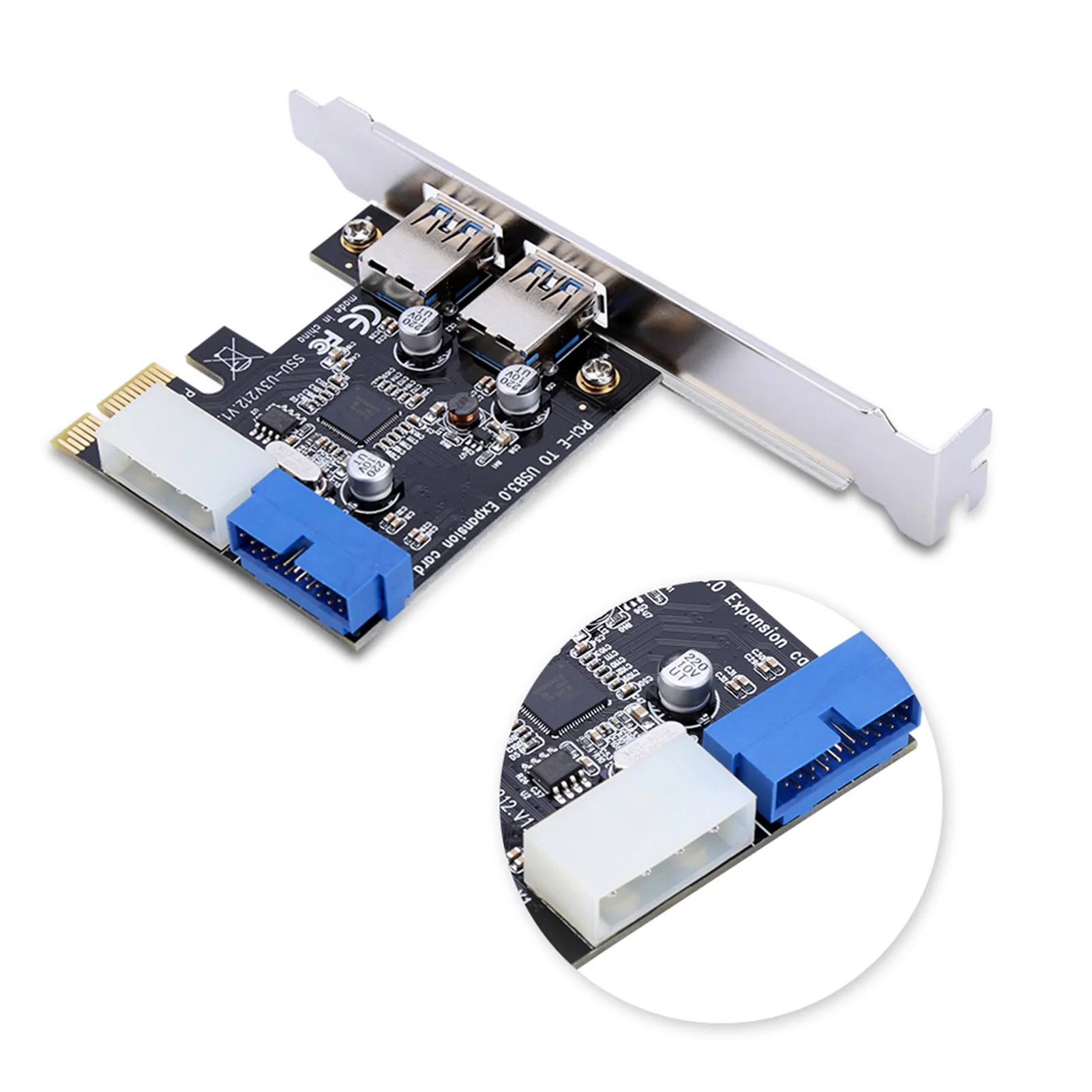 USB PCI e Adapter 2 Port USB 3.0 PCI e Adapter Card PCI-e to USB3.0 Converter Controller PCI-e USB3 Expansion Board For PC
USB PCI e Adapter 2 Port USB 3.0 PCI e Adapter Card PCI-e to USB3.0 Converter Controller PCI-e USB3 Expansion Board For PC