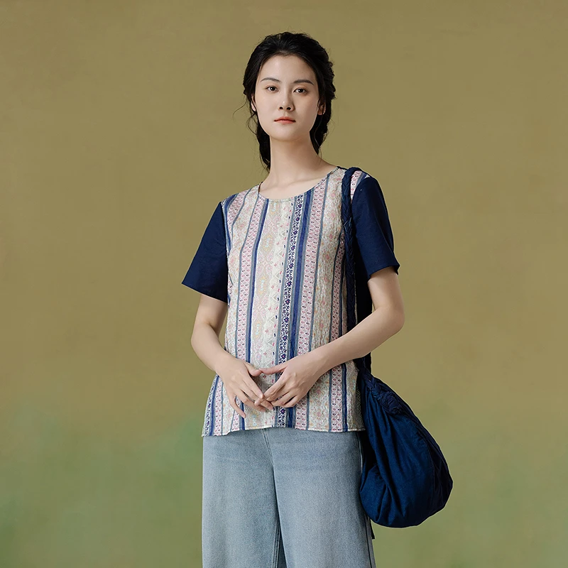 Slim Fit Floral Print Shirt Women's New Arrival Summer 2025 Breathable Casual Style round Neck Short Sleeve Lenzing Lyocell
Slim Fit Floral Print Shirt Women's New Arrival Summer 2025 Breathable Casual Style round Neck Short Sleeve Lenzing Lyocell