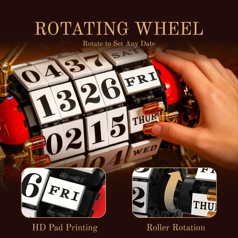 889Pcs Retro Mechanical Calendar Building Blocks MOC Mechanical Gear Model DIY Desktop Decor Assembly Toy Gift For Adults Kids
889Pcs Retro Mechanical Calendar Building Blocks MOC Mechanical Gear Model DIY Desktop Decor Assembly Toy Gift For Adults Kids