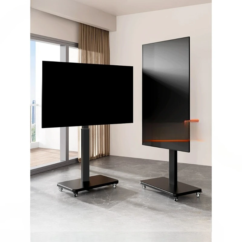 Movable TV bracket Floor type embedded power strip Hand lift pulley integrated 
Movable TV bracket Floor type embedded power strip Hand lift pulley integrated