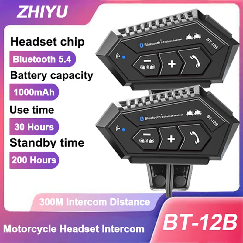 1/2pcs BT12B Motorcycle Helmet Headset Bluetooth 5.4 Intercom 1000mAh Voice Assistant Moto Interphones Motorbike Headphone
1/2pcs BT12B Motorcycle Helmet Headset Bluetooth 5.4 Intercom 1000mAh Voice Assistant Moto Interphones Motorbike Headphone