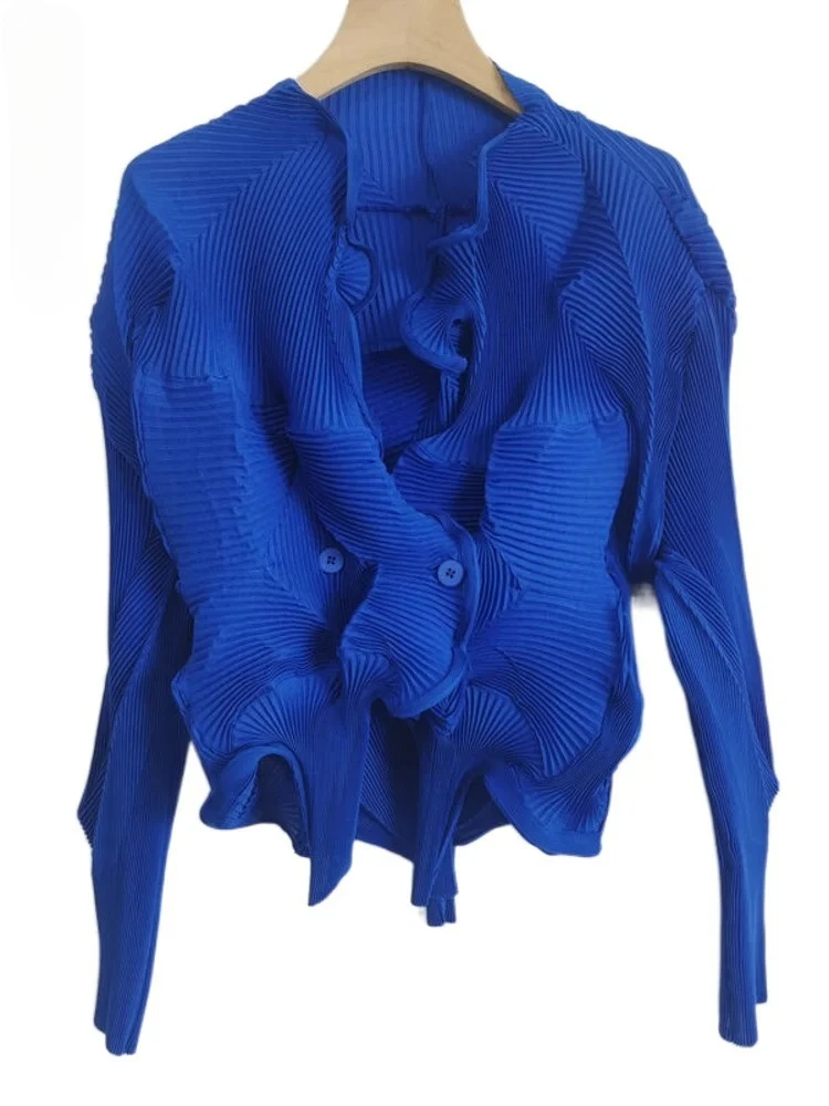 Women's Shirt Ruffle Long Sleeve Solid Colour Pleated Skirt Women's Fashion Casual Peplum Comfort Top Miyake 2025 Summer New
Women's Shirt Ruffle Long Sleeve Solid Colour Pleated Skirt Women's Fashion Casual Peplum Comfort Top Miyake 2025 Summer New