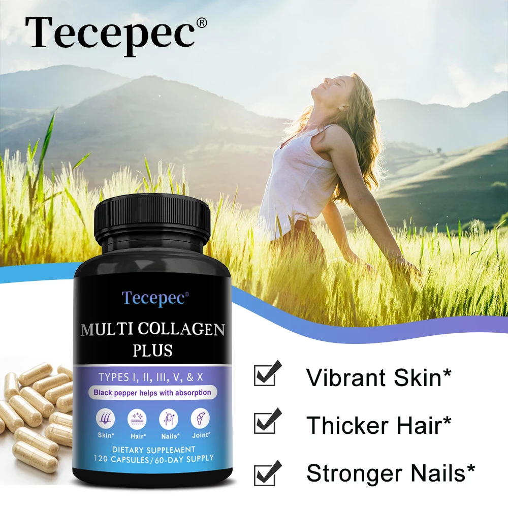 Natural Skin Care Supplements, Multiple Collagen Supplements for Men and Women, for Hair, Nails, Skin and Joints
Natural Skin Care Supplements, Multiple Collagen Supplements for Men and Women, for Hair, Nails, Skin and Joints