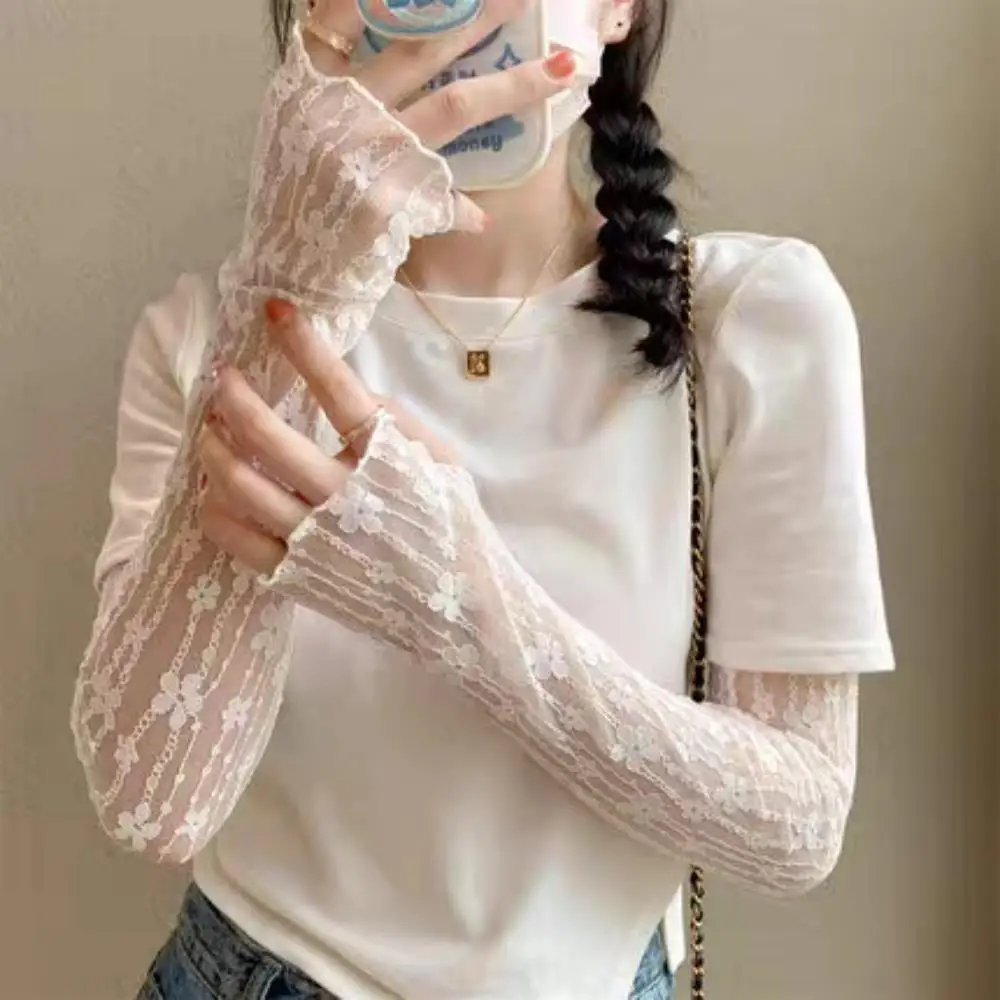Summer Dots Lace Mesh Arm Sleeves Floral Ice Silk Ultra-Thin Sunscreen Gloves Anti-UV Sleeves Hollow-Out Fingerless Gloves New
Summer Dots Lace Mesh Arm Sleeves Floral Ice Silk Ultra-Thin Sunscreen Gloves Anti-UV Sleeves Hollow-Out Fingerless Gloves New