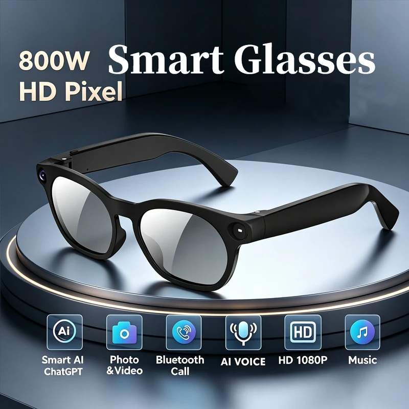 2026New AI Smart Glasses 800W HD Camera 1080P Shooting AI Translation AI Voice Assistant Dual Speakers First-person Smartglasses
2026New AI Smart Glasses 800W HD Camera 1080P Shooting AI Translation AI Voice Assistant Dual Speakers First-person Smartglasses