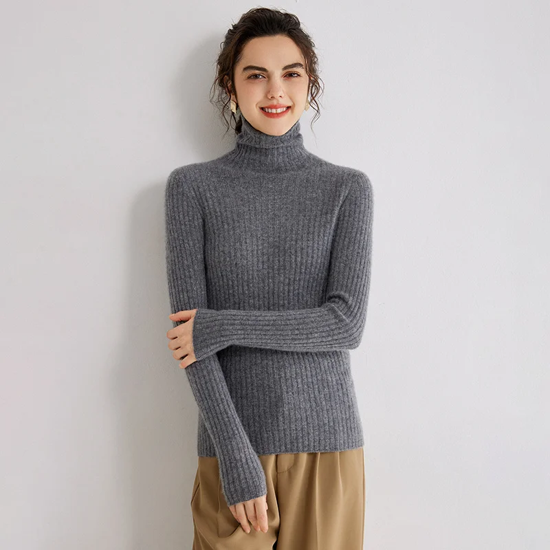 Autumn And Winter Gold-Striped High-Collar 100% Pure Cashmere Women'S Sweater Comfortable And Casual Knitted Pullover
Autumn And Winter Gold-Striped High-Collar 100% Pure Cashmere Women'S Sweater Comfortable And Casual Knitted Pullover