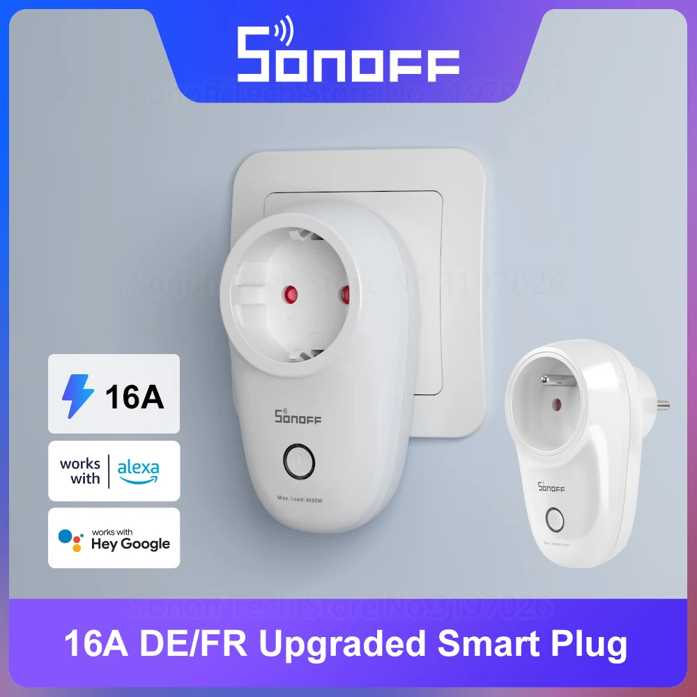 SONOFF S26R2 EU 16A WiFi Wireless Smart Socket Plug eWeLink APP Remote Control Via eWeLink Work With Alexa Google Home IFTTT
SONOFF S26R2 EU 16A WiFi Wireless Smart Socket Plug eWeLink APP Remote Control Via eWeLink Work With Alexa Google Home IFTTT