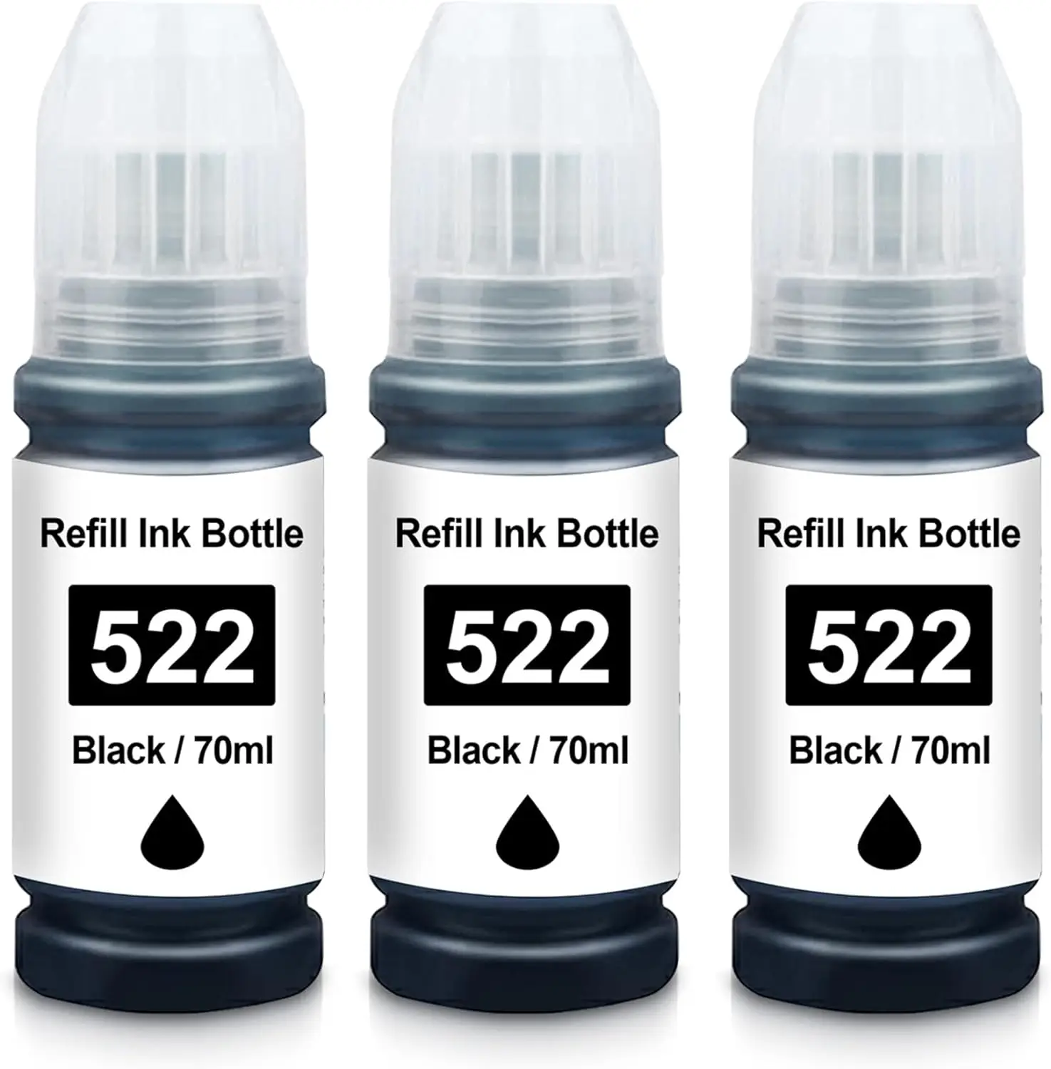 522 Black Ink Bottle Refill Replacements 522 Black Ink Compatible for Epson ET-2720 ET-2800 ET-2803 ET-4800 3 Black
522 Black Ink Bottle Refill Replacements 522 Black Ink Compatible for Epson ET-2720 ET-2800 ET-2803 ET-4800 3 Black