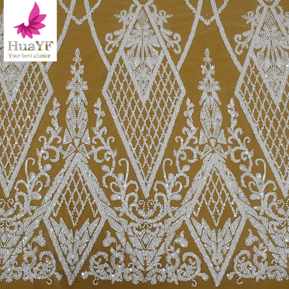 1 Yard Luxury White 3d Neaded Sequins Wedding Bridal Lace Dress Fabric Wholesale HY2312
1 Yard Luxury White 3d Neaded Sequins Wedding Bridal Lace Dress Fabric Wholesale HY2312