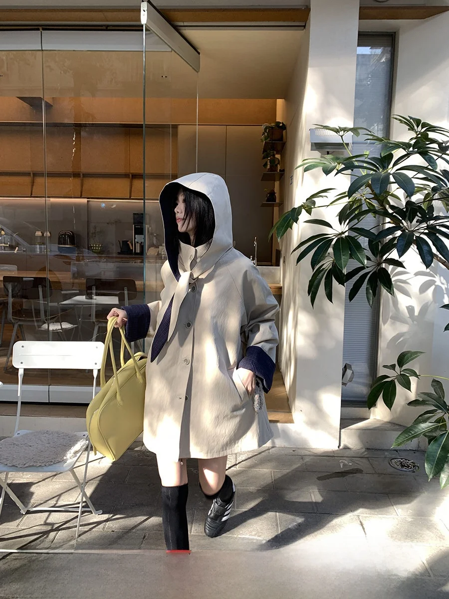 Detachable Rabbit Ear Hat Stand Collar Mid-Length Coat Ele Single Button Open Cardigan Outerwear Faionable Women's Wind...
Detachable Rabbit Ear Hat Stand Collar Mid-Length Coat Ele Single Button Open Cardigan Outerwear Faionable Women's Wind...