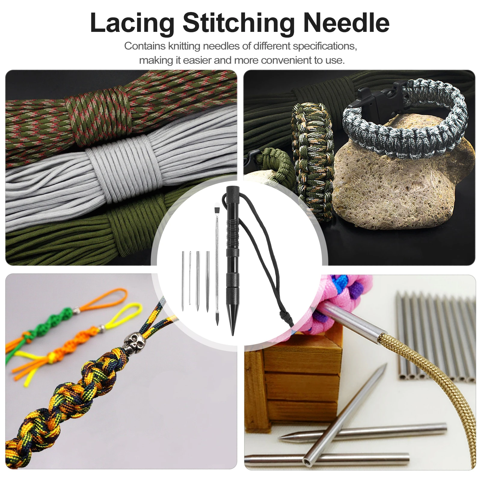 6pcs Paracord Braiding Tools Set Aviation Aluminum Diy Bracelet Weaving Needle Lacing Stitching Kit For Umbrella Rope Craft
6pcs Paracord Braiding Tools Set Aviation Aluminum Diy Bracelet Weaving Needle Lacing Stitching Kit For Umbrella Rope Craft