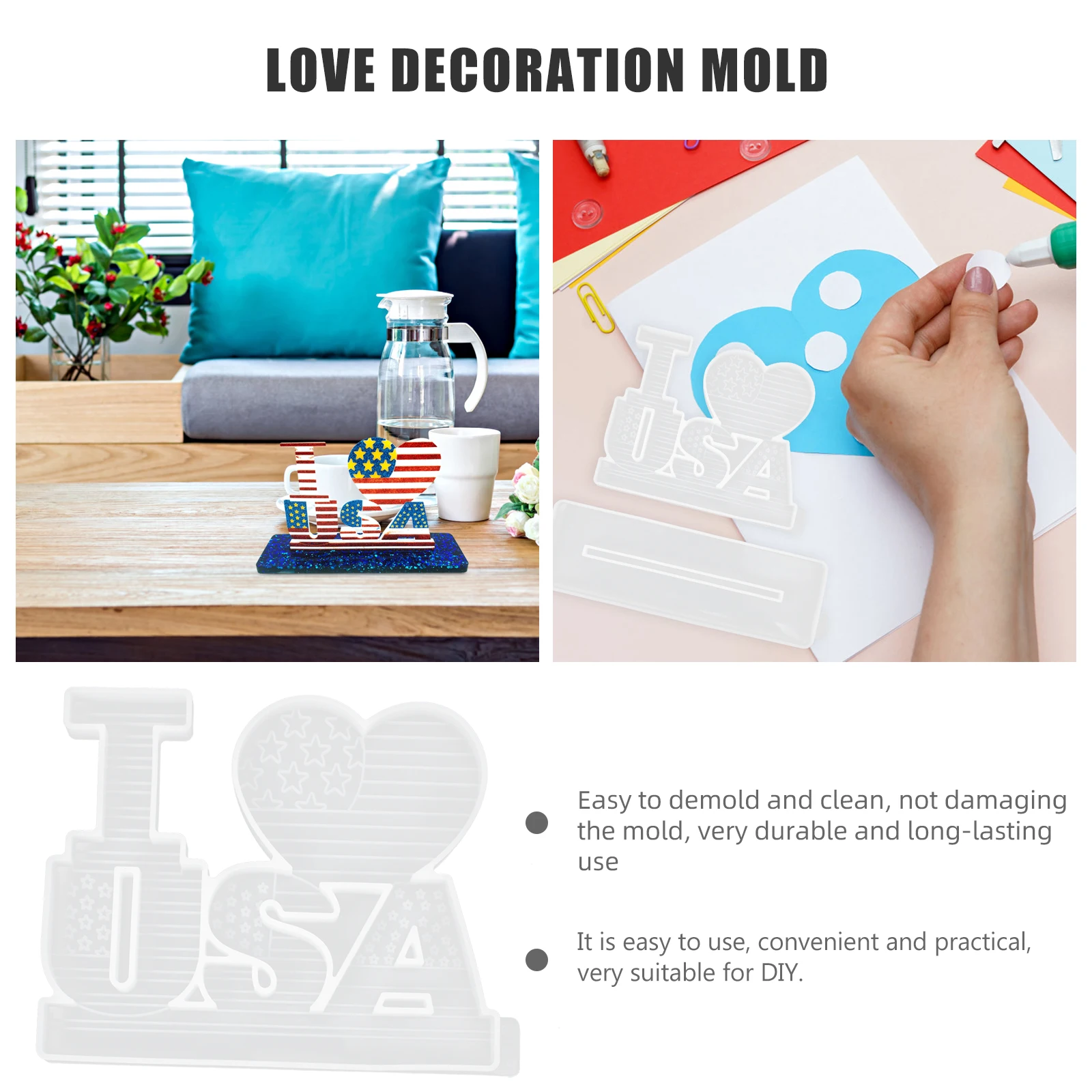 2pcs Glue Dripping Love Mold DIY Resin Silicone Epoxy Craft Kit Easy Demold Lightweight Storage Friendly Desktop for Jewelry
2pcs Glue Dripping Love Mold DIY Resin Silicone Epoxy Craft Kit Easy Demold Lightweight Storage Friendly Desktop for Jewelry